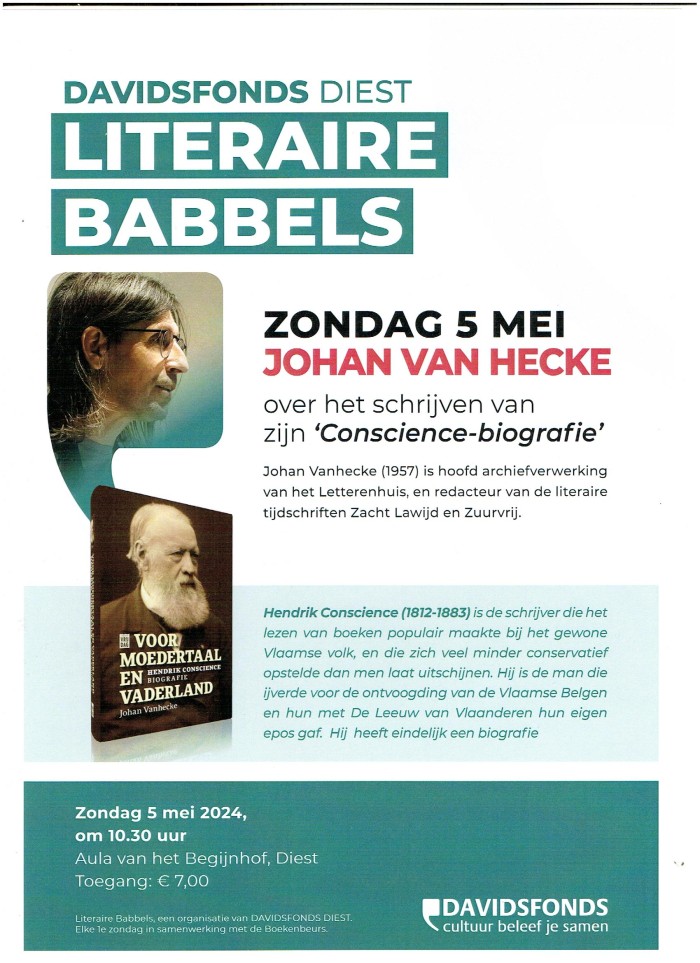 Literaire Babbel zondag 5 mei 2024 Johan Van Hecke over Hendrik Conscience